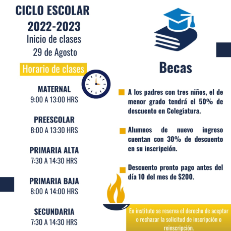Horario de clases Ciclo Escolar 2022-2023